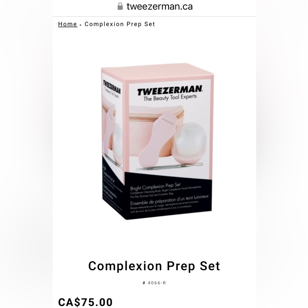 New Zwilling Tweezerman Bright Complexion Prep Set